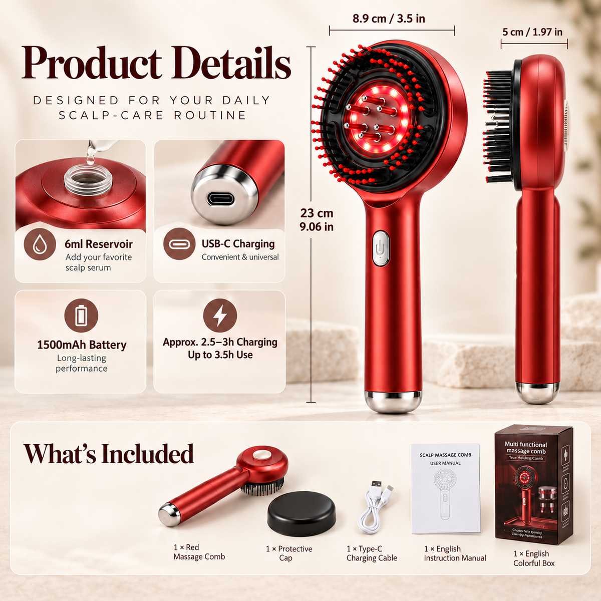 Comfio™ Red-Light Serum Massager
